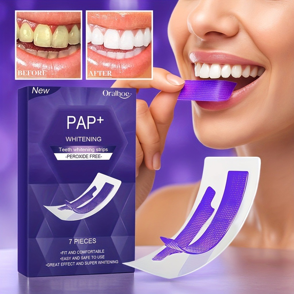 DentalStrips tandblekningsstrips och produktförpackning